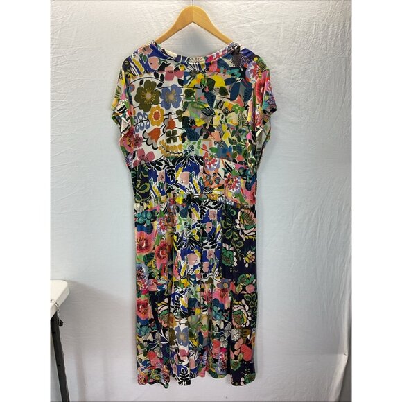 Johnny Was Colorful Floral Midi Dress - Picture 6 of 11
